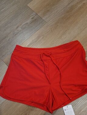 CRZ YOGA Red Women's Athletic Drawstring Shorts